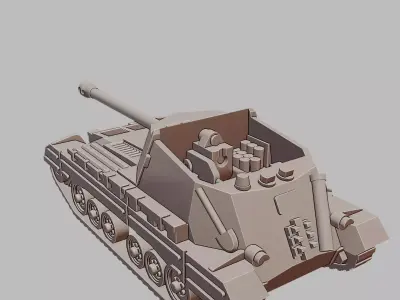 Archer Tank 3D Printable British Tank Destroyer Model 3D print model