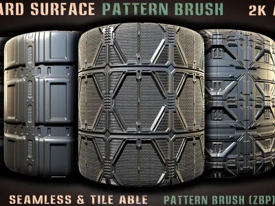 90 Hard Surface Pattern Alpha Brush-vol7 Texture