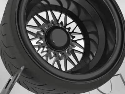 Custom Drift Rims 3D model 3D model