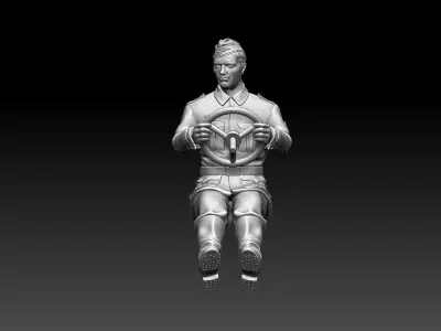 german driver soldier 3D print model buy