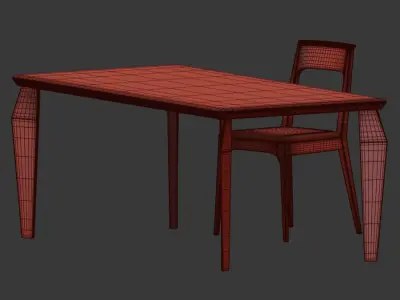 Dinning set 36 3D model