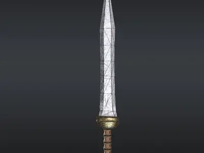 Roman Sword Free low-poly 3D model