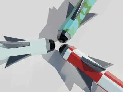 Bunch O Missiles Low-poly 3D model