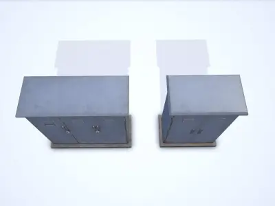 Electric Switch Box Low-poly 3D model