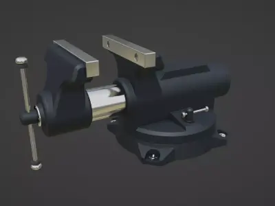 Bench Vise Low-poly 3D model get
