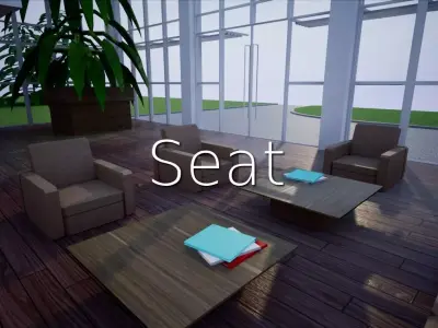 Seat SHC Quick Office LM Low-poly 3D model