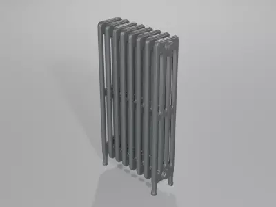 Classic Cast Iron Radiator 4C8 3D model