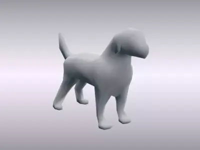 Lowpoly Dog 3D model