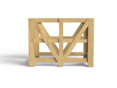  Wooden Frame Crate Low-poly 3D model