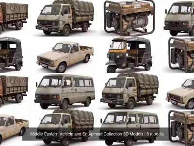 Middle Eastern Vehicle and Equipment Collection 3D Models 3D Model Pack
