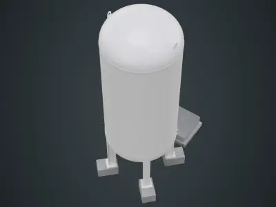 Industrial Gas Tank 3A Low-poly 3D model