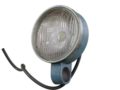 Vintage Industrial Headlight   Game Ready 3D Model  PBR Textured Low-poly 3D model
