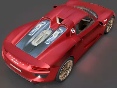 Porsche 918 Spyder  Detachable Roof  High Detail 3D model