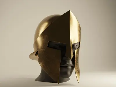 Spartan Helmet Clean 3D print model