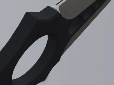 Kunai concept Low-poly 3D model