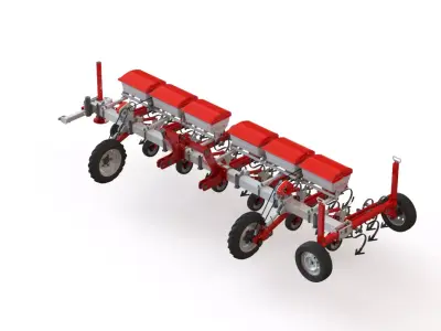WG 0002 - Inter-row cultivator with dry fertilizer 400 3D model