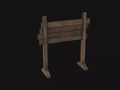 Bow target Low-poly 3D model