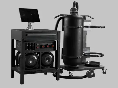 Industrial liquids mixing machine 3D model