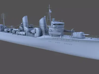 IJN FUBUKI - Personal license - 1-100 scale 3D print model
