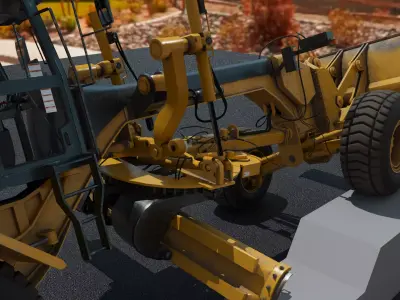 Grader Low-poly 3D model by PhilRivera