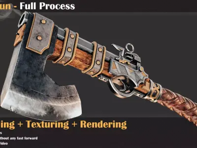 Axe Gun Tutorial   3D model