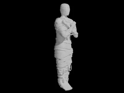 Mummy statue Low-poly 3D model