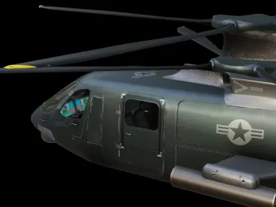 Sikorsky S-97 Raider Low-poly 3D model
