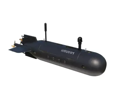 Chinese Navy HSU-001 Unmanned Underwater Vehicle UUV 3D model