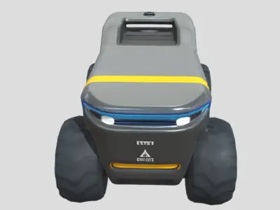 Futuristic Robotic Vehicle 3D Model PBR Textured Game Ready Low-poly 3D model