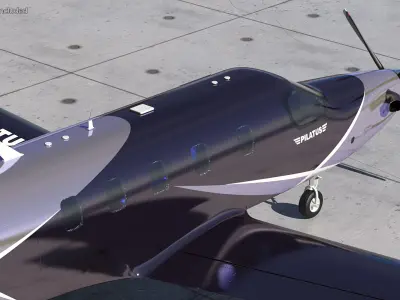 Pilatus PC-12 NGX Simple Interior 3D model