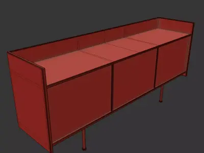 Minimal Modern Drawer Model Premium 3D Models Free 3D model