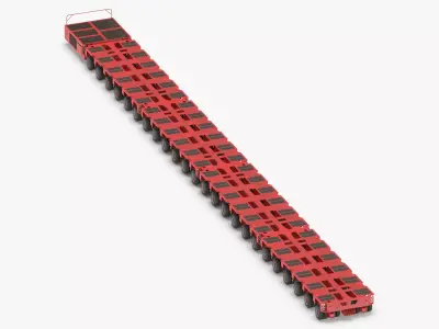 24 Axle Lines Modular Transporter Goldhofer 3D model