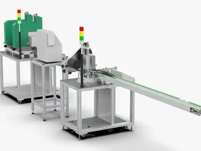 Automatic Riveting Inkjet Pad Printing Machine 3D model