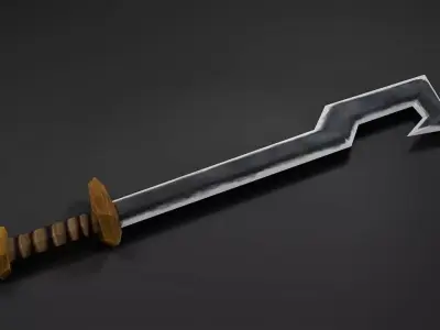 Sword Low-poly 3D model 27