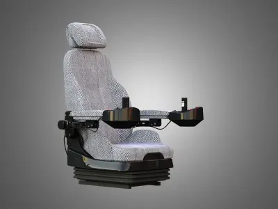H21D Forestry Harvester Seat  3D model