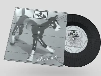 7 inch Vinyl Record Herman Low-poly 3D model
