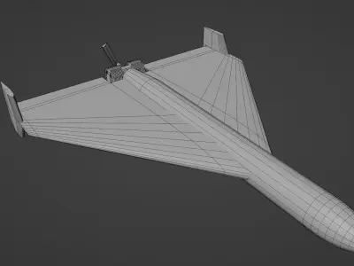 Shahed 136 Geran 2 Low poly model Free low-poly 3D model