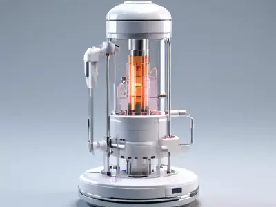 SciFi Laboratory Vacuum Chamber Device Low-poly 3D model