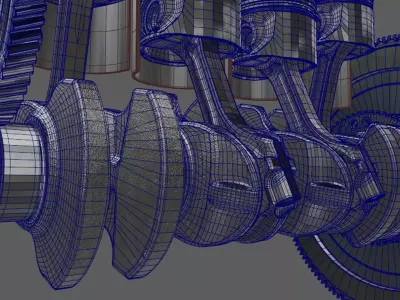 Engine Pistol 3D model