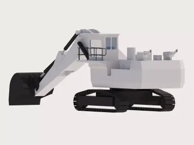 Excavator Mining RH90C-b Simplified Low-poly 3D model