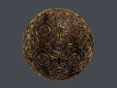 Steampunk Seamless PBR Texture 02 Texture