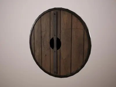 Round Shield 2 Low-poly 3D model
