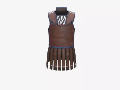 Ancient Armor Spolas 3D Model Game Ready PBR Low Poly Low-poly 3D model