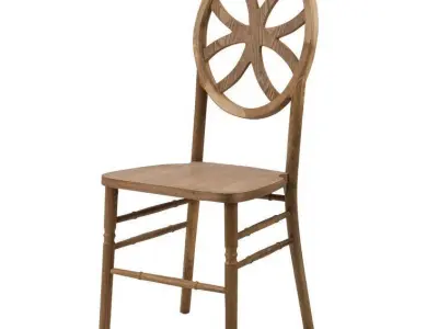 Gantz Wood Cross Back Stacking Side Chair 3D model