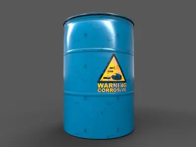 Drum Barrel Low-poly 3D model