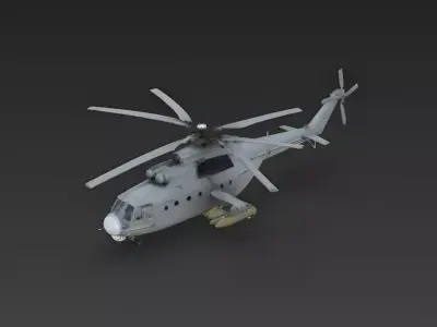 Naval Anti-Submarine Warfare ASW Helicopter 3D Model Low-poly 3D model