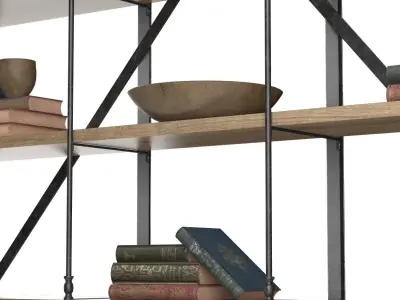 Old Oak Triple Rack 3D model