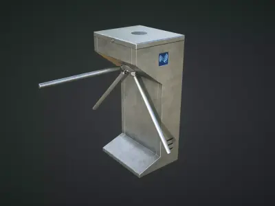 Inteligent Security Flap Gate Low-poly 3D model