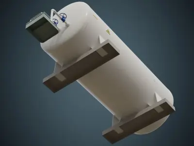 Industrial Gas Tank 6A Low-poly 3D model