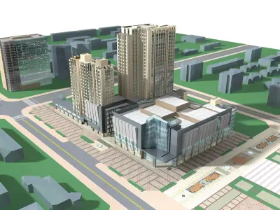 Commercial Building 3D model 23